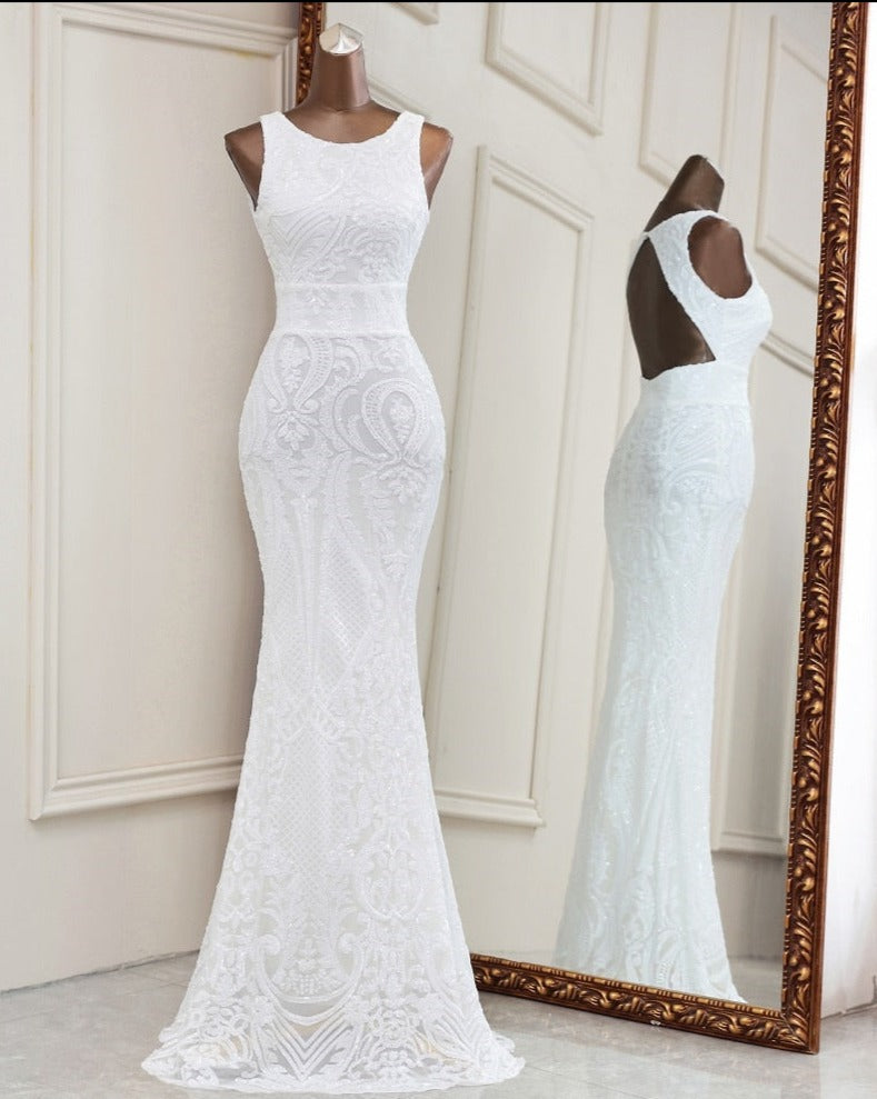 Evening wear Dresses: Formal dress women elegant backless evening gowns