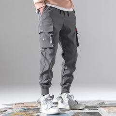 Winter Men Plus Velvet Cargo Pants Multi-pocket Harem Pants Joggers Men