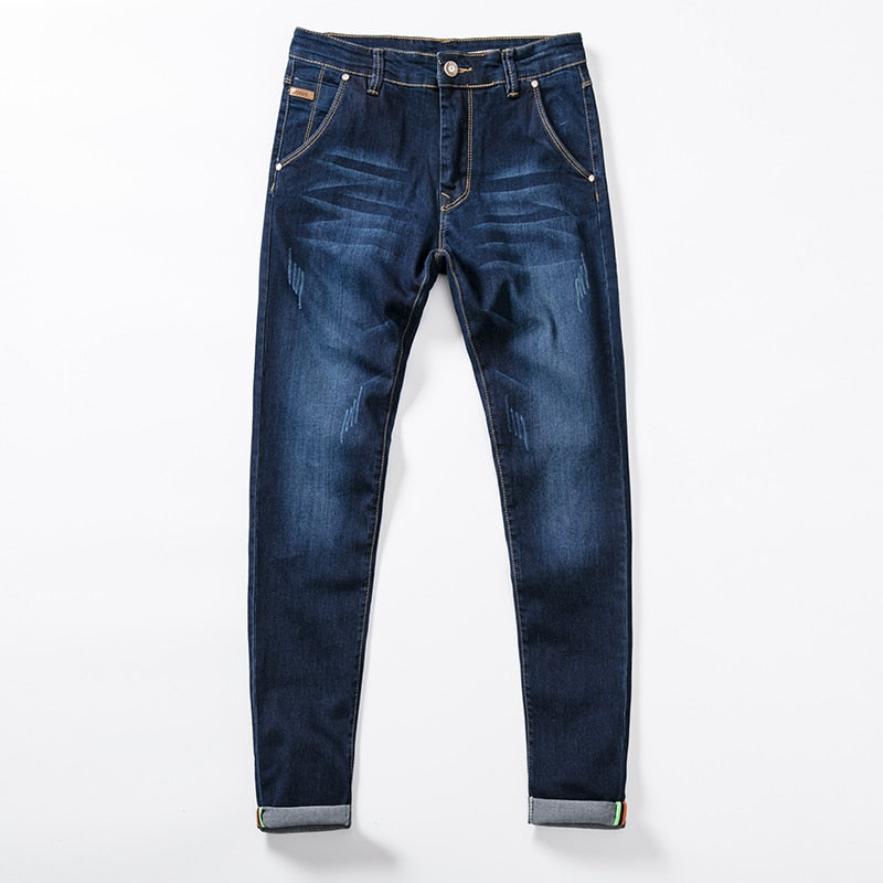 7 Color Men Stretch Skinny Jeans Fashion Casual Slim Fit Denim Trousers Male