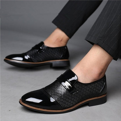 Men Pu Leather Shoes Head Leather Soft Anti-slip Rubber Loafers Shoes