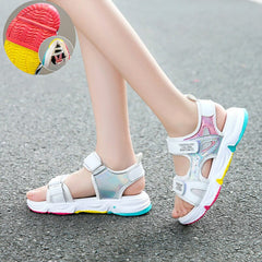 Fashion Girls Sandals Rainbow Sole Children's Beach Shoes
