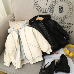 Fashion Autumn And Winter Child Coat Waterproof Baby Boys Leather Jackets