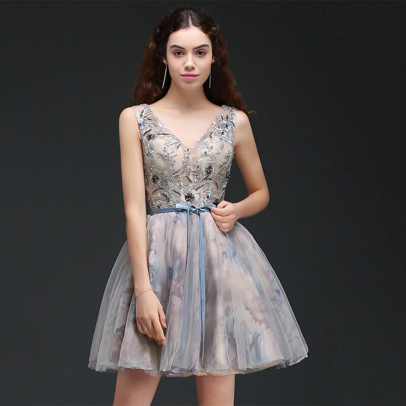 Homecoming Dresses: Prom Dresses Vestidos De Festa Lace Embroidery Dress