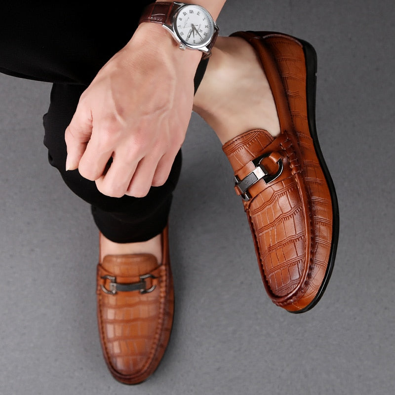 Men Loafers Real Leather Shoes Fashion Men Boat Shoes Brand Men