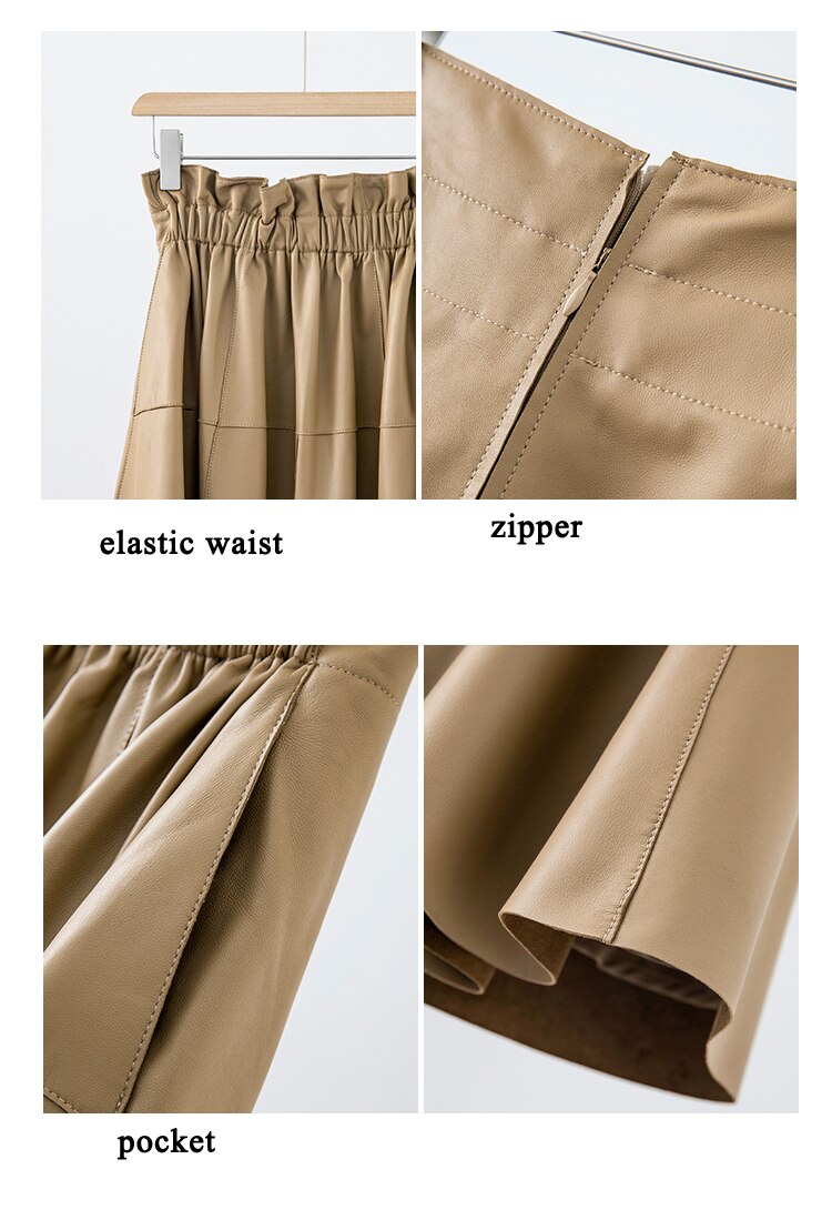 Women Clothing England Fashion Fungus Elastic Waist Umbrella Pleated Skirt