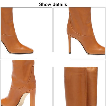 Plus Size 34-43 Knee High Boots Women Fur Warm Winter