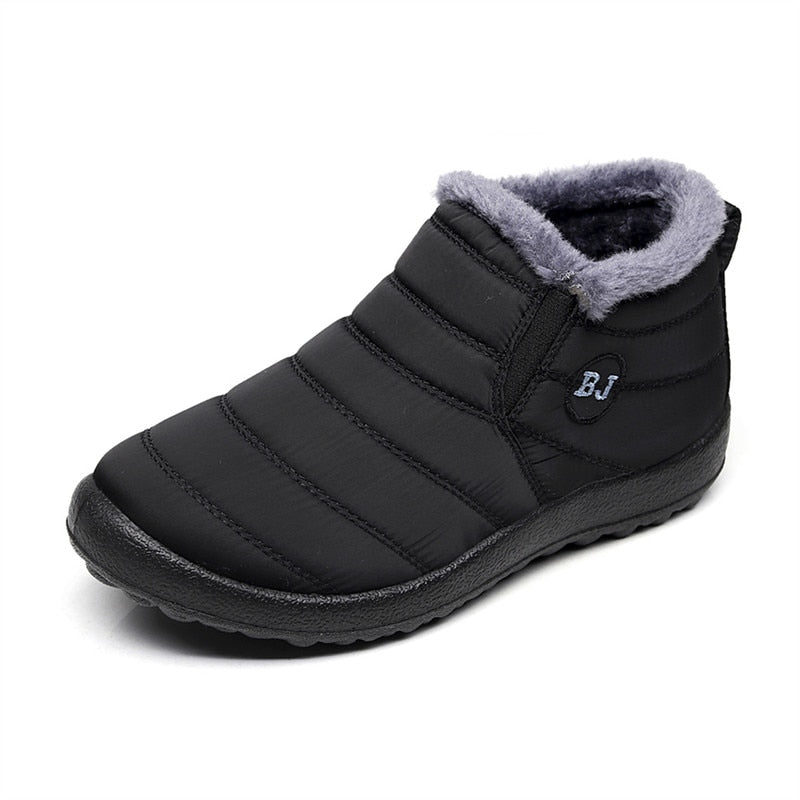 Men Snow Boots Ankle Boots Winter Boots Unisex Couples Solid Color