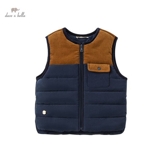 dave bella winter baby boys casual patchwork pockets padded coat