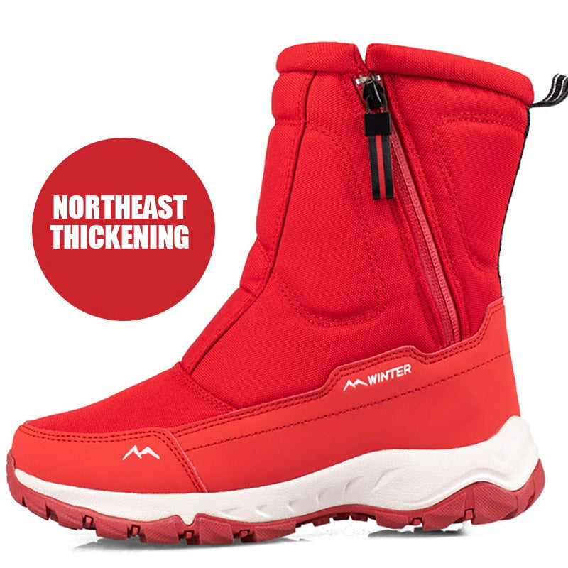 Women Boots Non-slip Waterproof Winter Ankle Snow Boots Platform