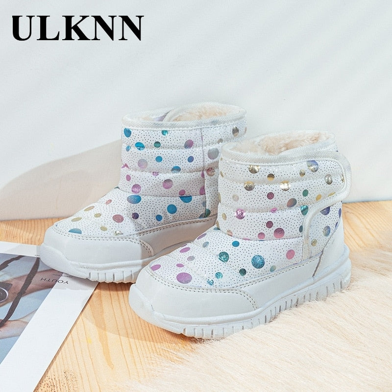 Cotton-Padded Shoes For Children Kids Snow Boots Style Plus