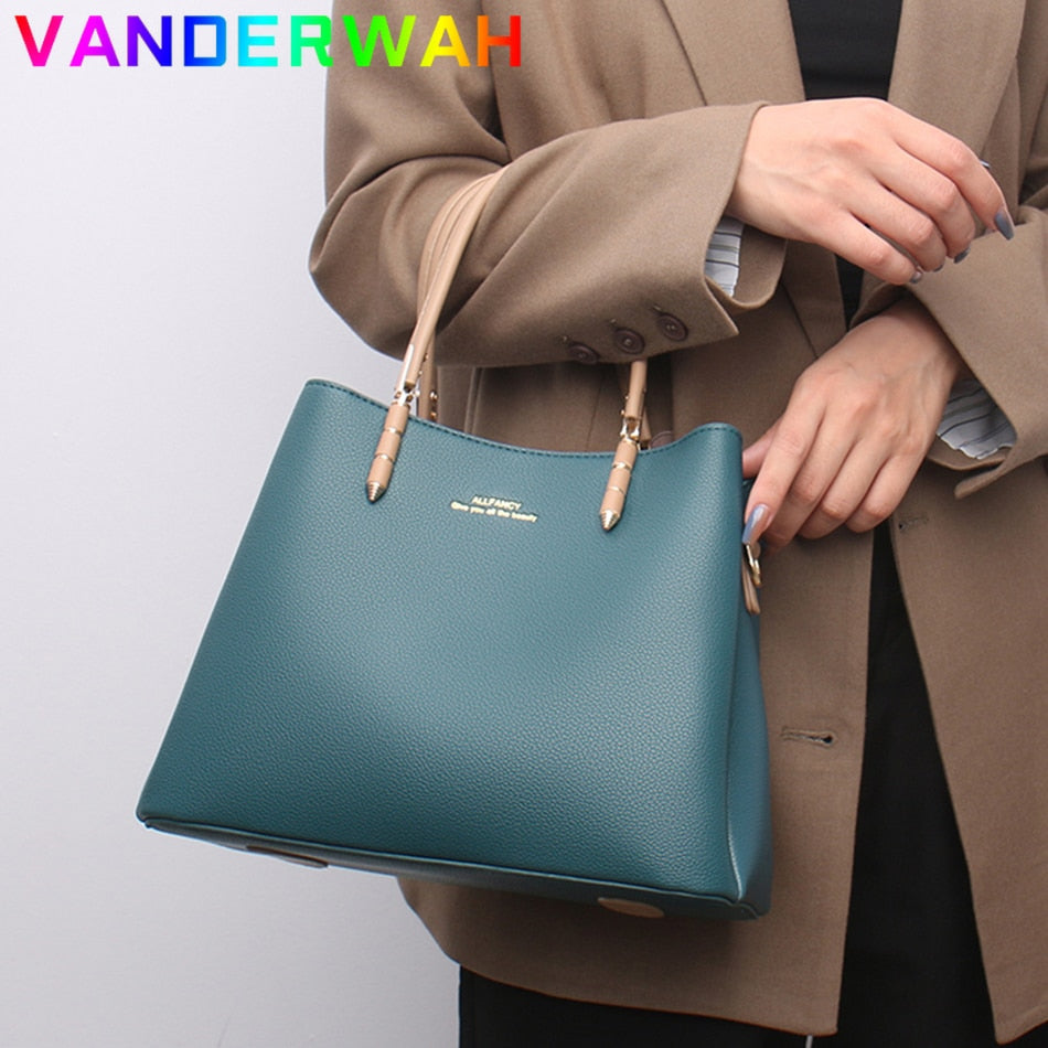 Vintage Women Handbags High Quality Leather Totes Bag Female Top
