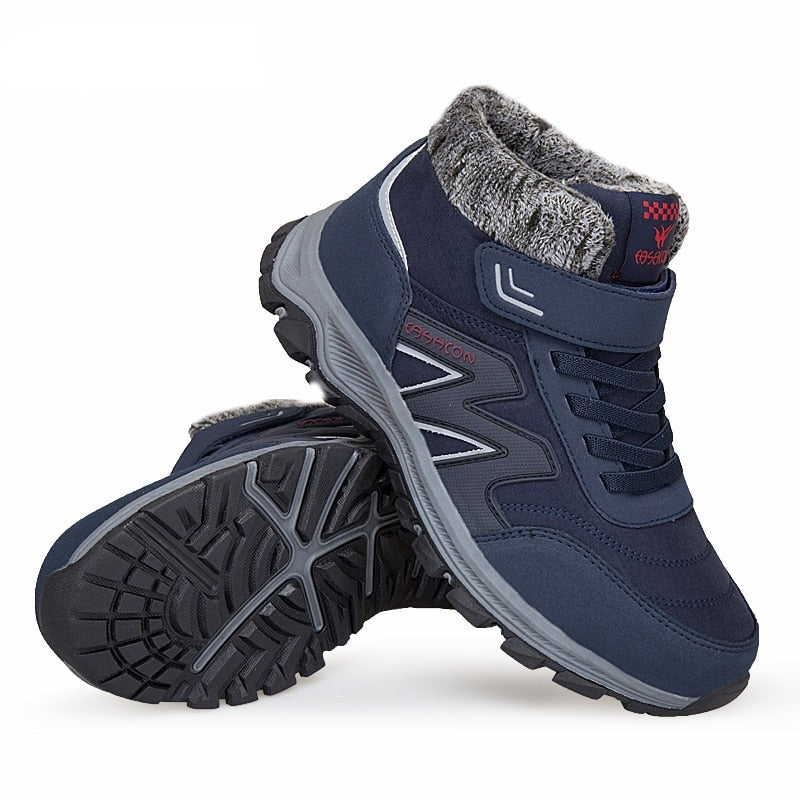 Men Boots Winter Plush Warm Snow Boots Unisex Men Women Winter Work
