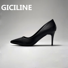 High Heels Women Pumps Shoes Classics Fashion Designer Black Leather