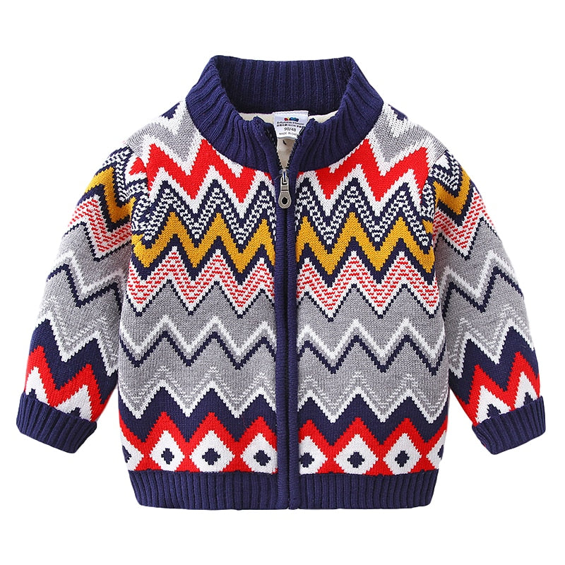 Winter Warm 2-12 Years Children Outwear Coats Geometric Thickening Plus