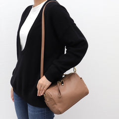 Genuine Leather Women HandbagS Fashion Top-Handle Boston Pillow Bag