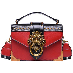 Female Fashion Handbags Luxury Girls Crossbody Bags Tote Woman Metal Lion