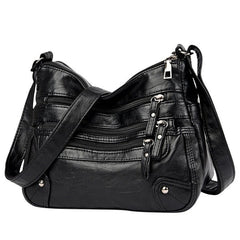 High Quality Women's Soft Leather Shoulder Bags Multi-Layer Classic Crossbody