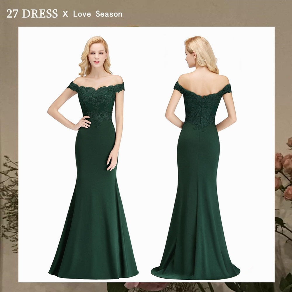 Homecoming Dresses: Golden Applique Prom Dress Women Mermaid Off The Shoulder