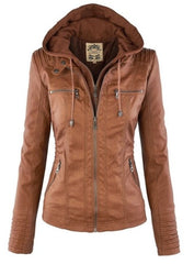 Faux Leather Jacket Women Basic Jacket Coat Female Winter Motorcycle Jacket