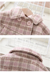 Girl Wool Coat Children Clothes Thick Baby Cotton-Padded