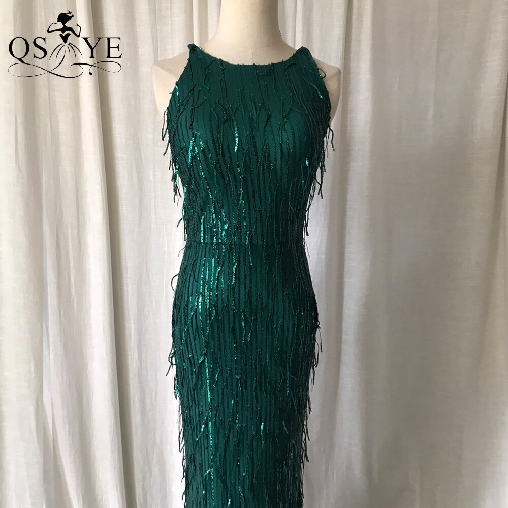 Homecoming Dresses: Evening Dresses Sequin Mermaid Long Party Dress Halter Neck
