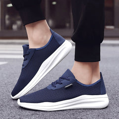 Men Shoes Casual Sneakers Breathable Mesh Lace-Up Lightweight Mens Shoe