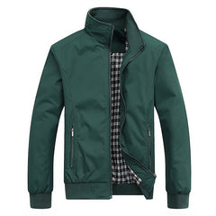 Spring Autumn Casual Solid Fashion Slim Bomber Jacket Men Overcoat