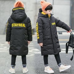 degrees High quality Winter Boys Long Coat Clothes overcoat Snowsuit