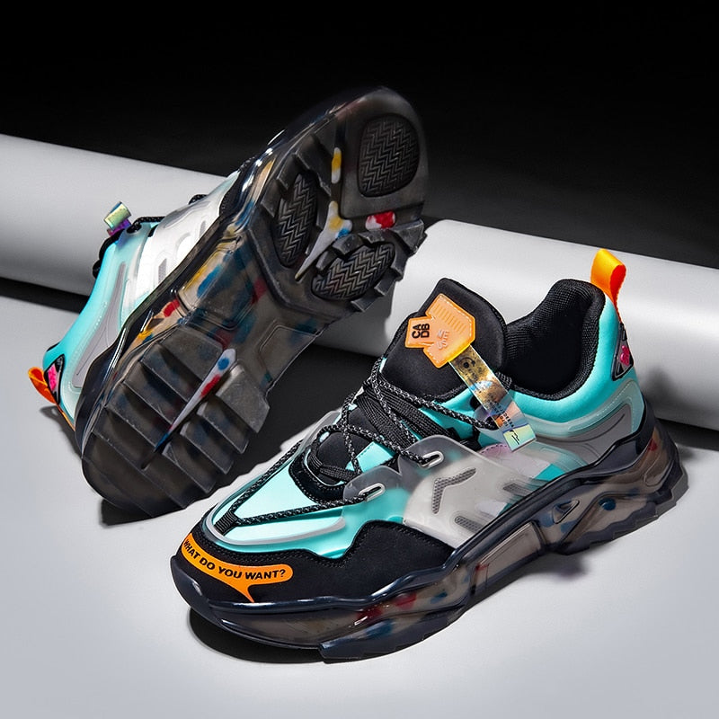 Fashion Men Sneakers Street Style Breathable Men Shoes Chunky Spring