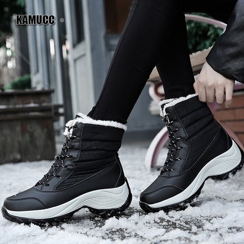 Women Boots Waterproof Winter Shoes Women Snow Boots Platform Keep Warm