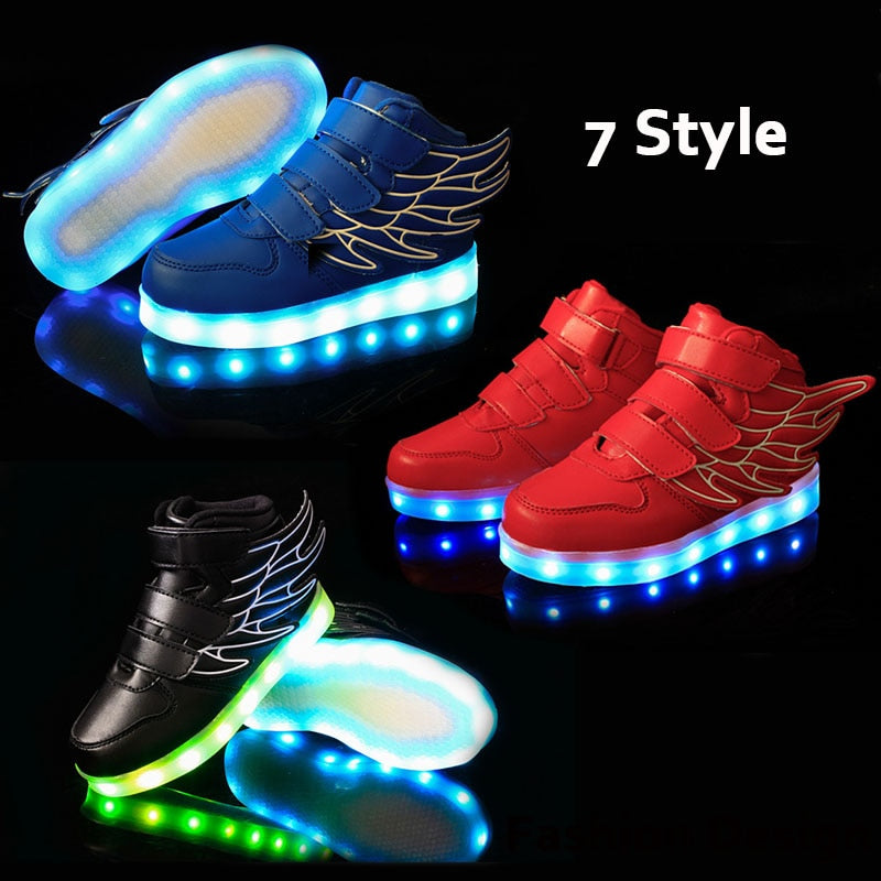 Children Glowing Sneakers Kid Luminous Sneakers for Boys