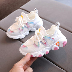 Toddler Boy Sneakers Stretch Fabric Fashionable Baby Running Shoes