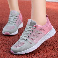 Women Casual Shoes Fashion Breathable Walking Mesh Flat Shoes Woman