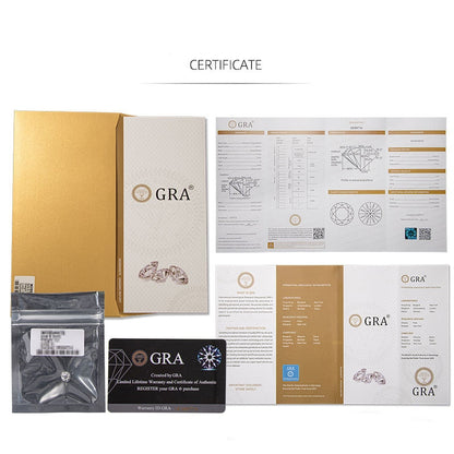 Real 2.5CT Grandmother Cut D Moissanite Ring GRA Certificate S925