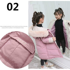 Children Winter Down Cotton Jacket Fashion Girl Clothing Kids Clothes Thick