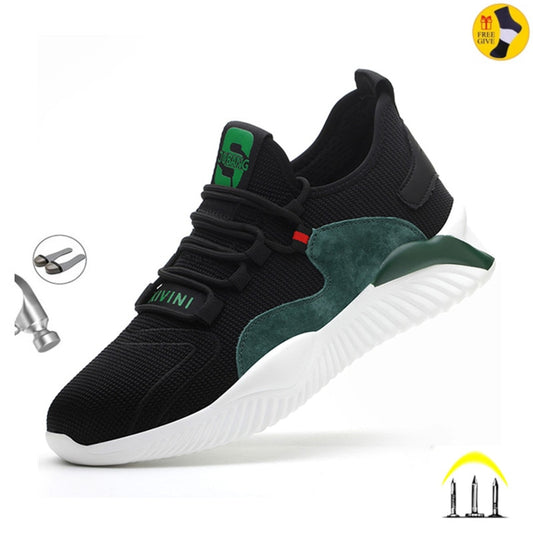 Shoes Men Safety Work Shoes with Steel Toe Cap Puncture-Proof Boots