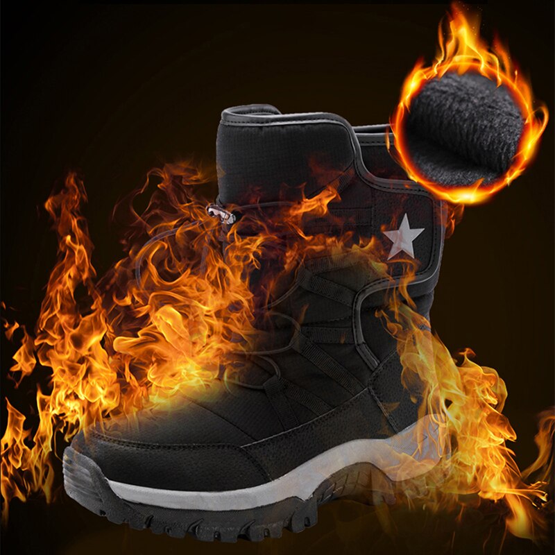 Snow Boots Men Waterproof Mens Winter Boots With Fur Winter Shoes