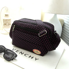 Fashion Polka Dot Multicolor Printed Canvas Women's Crossbody Bag Trend