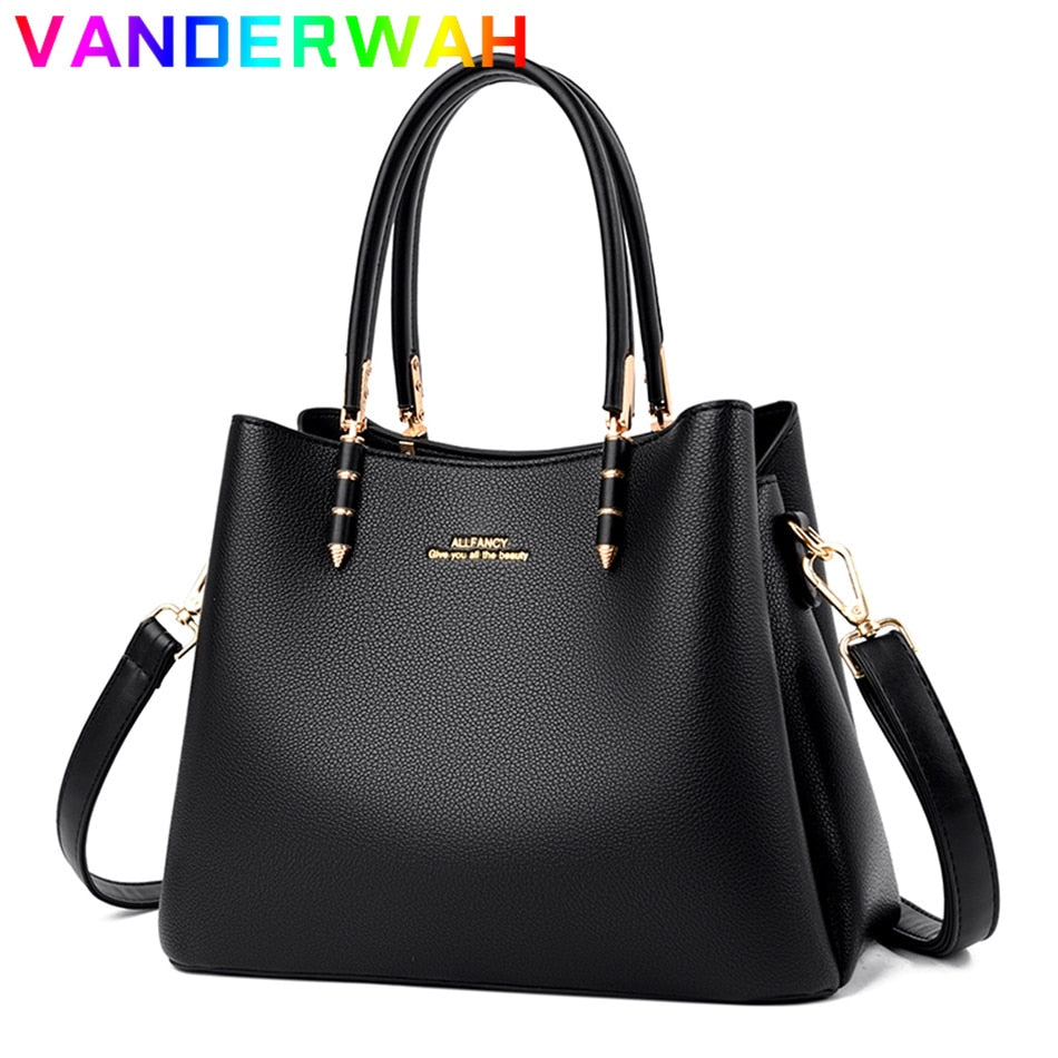 Vintage Women Handbags High Quality Leather Totes Bag Female Top