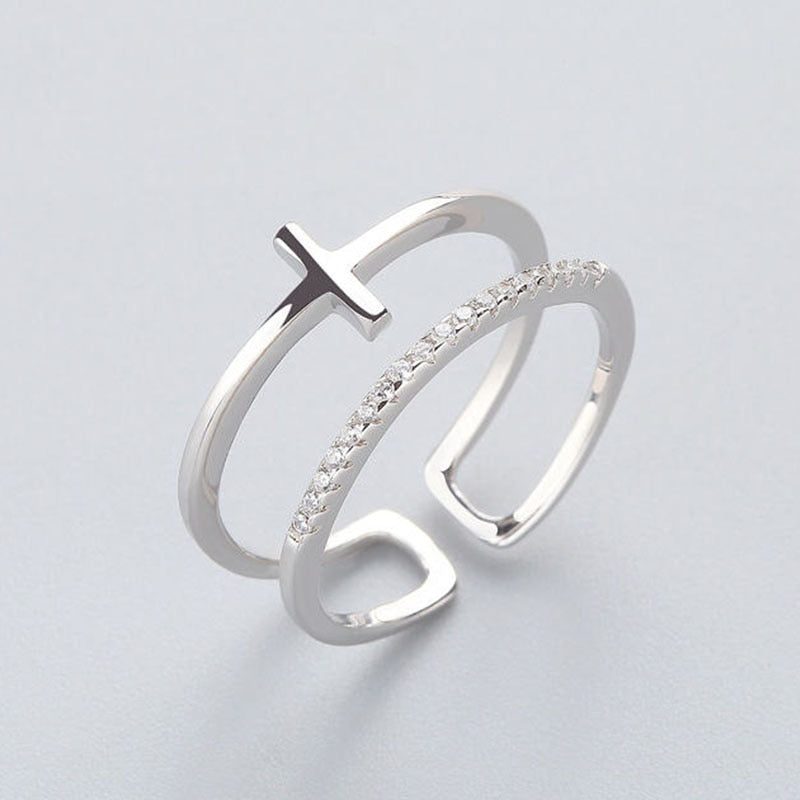 Simple Fashion Silver Color Feather Dolphin Adjustable Ring Exquisite Jewelry