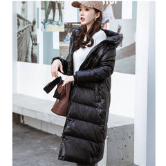 Winter Down Cotton Jackets Women Clothes Long Parkas Slim Hooded