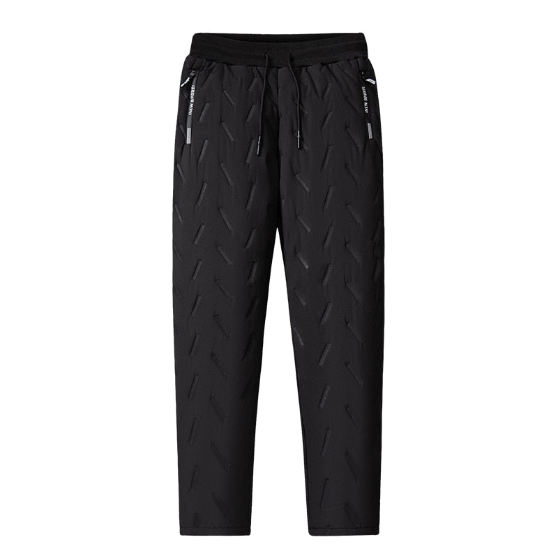 Men Winter Fleece Thick Lambswool Warm Sweatpants Casual