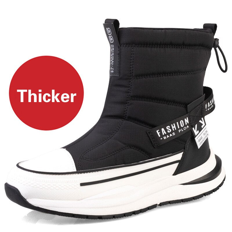Thick Couple Snow Boots Plus Velvet Warm Side Zipper Outdoor