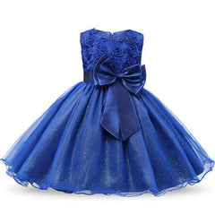 Fancy Girls Golden Sequin Tutu Dress Kids Snowflake Dresses Princess Costume