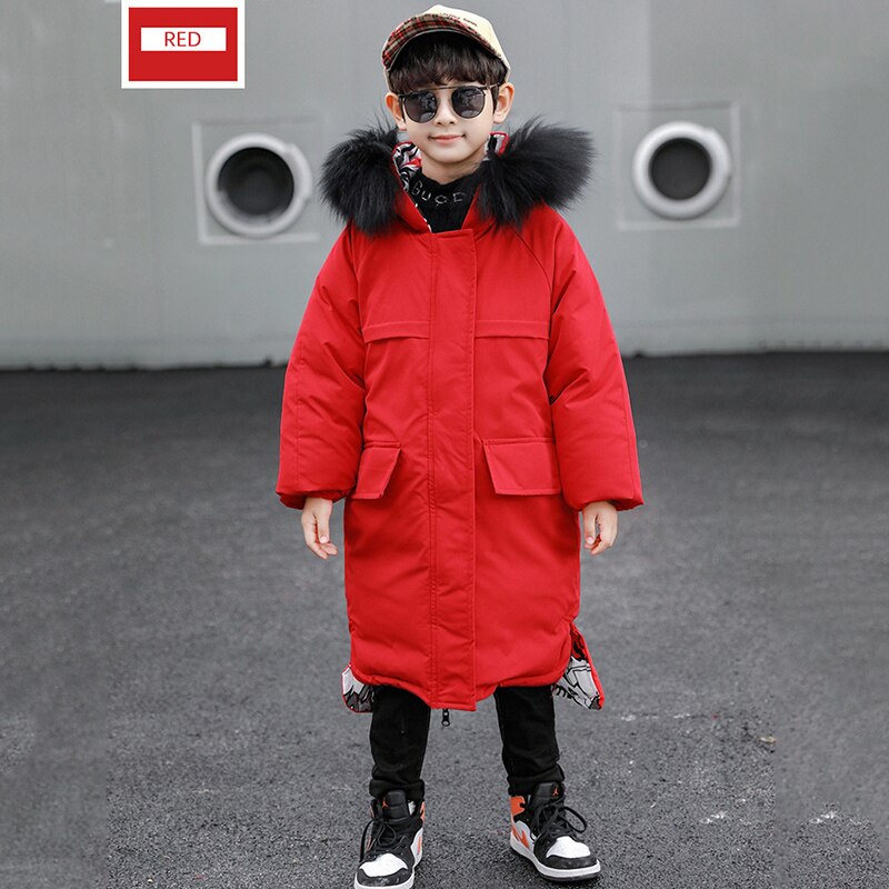 Two-sided Children Outwear Boy Hooded Waterproof Children Jacket Coat