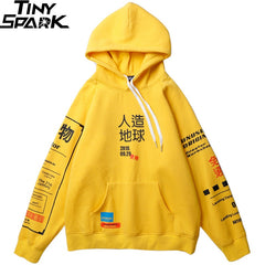 Hoodie Sweatshirt Graphic Graffiti Kanji Hip Hop Streetwear Hoodie Cotton Autumn