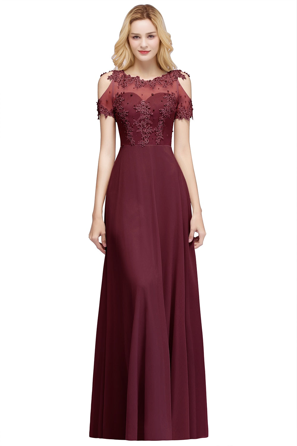Homecoming Dresses: Silver Prom Dress for Women with Pearls Beads