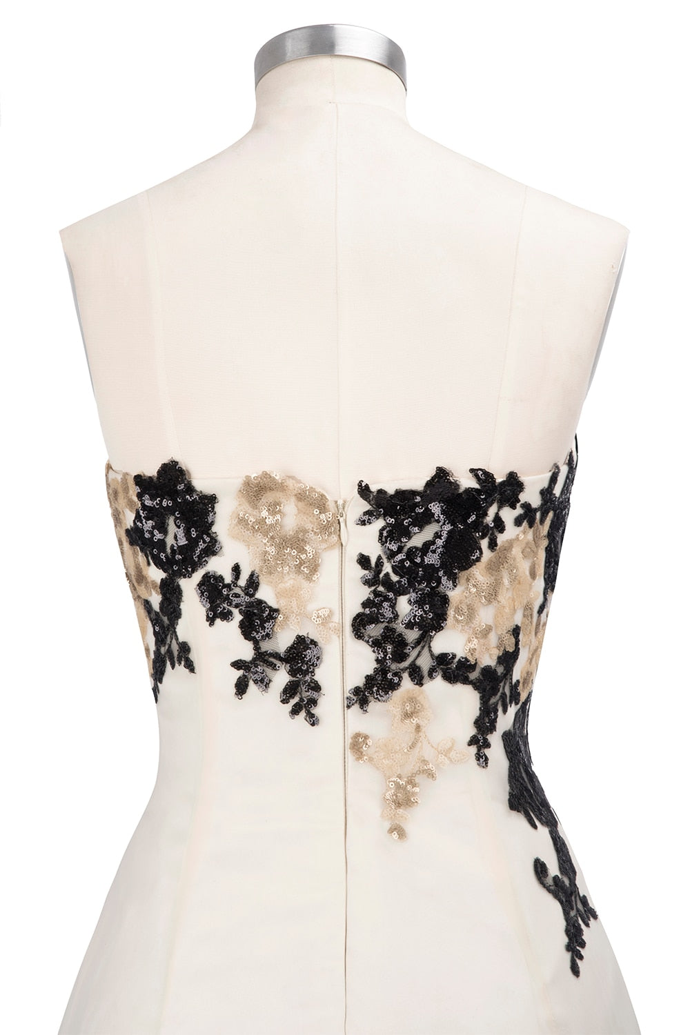 Homecoming Dresses: Prom Dress Flower Embroidery Applies Top Backless Zip