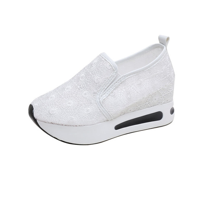 Fashion Shoes Women Sneakers Spring Autumn Women Pu Flat Thick Bottom Shoes