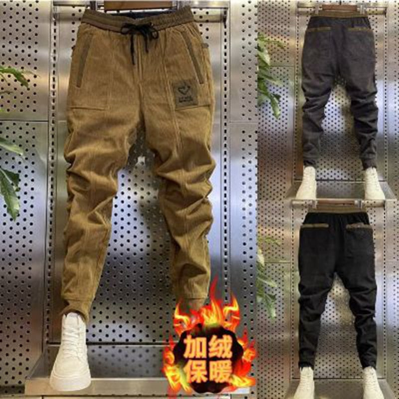 Man Corduroy Sweatpants Autumn Winter Men Baggy Joggers Fashion Streetwear